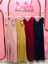 Ladies V-Neck Side Slit Long Dress